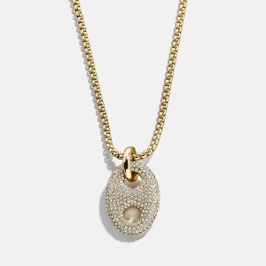 Thalia Reversible Pendant Necklace - Gold/Pav??