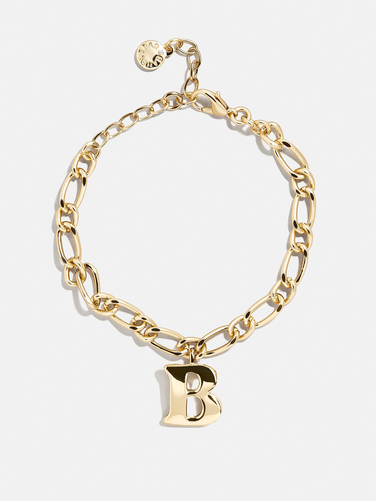 Chunky Charm Initial Bracelet - Gold - Image 5