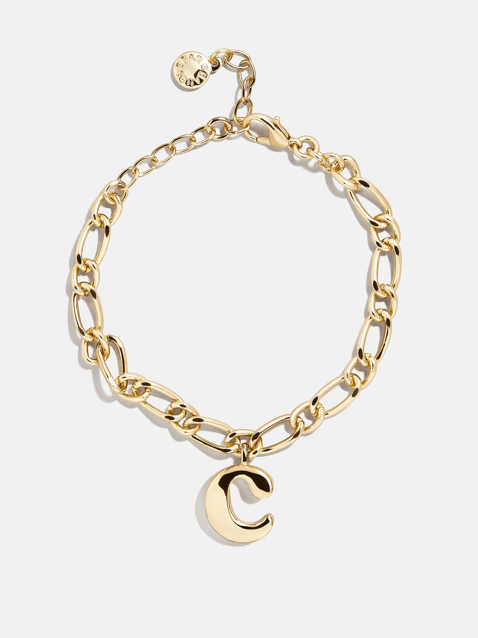 Chunky Charm Initial Bracelet - Gold - Image 6