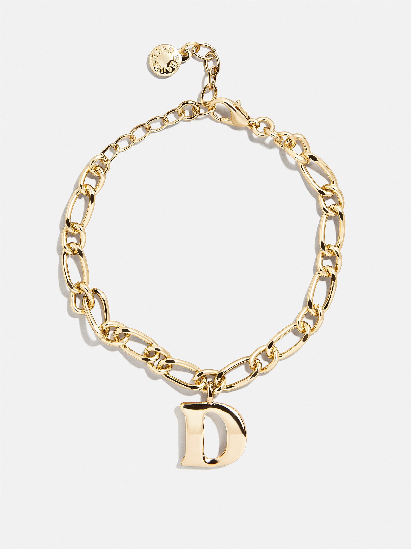 Chunky Charm Initial Bracelet - Gold - Image 7