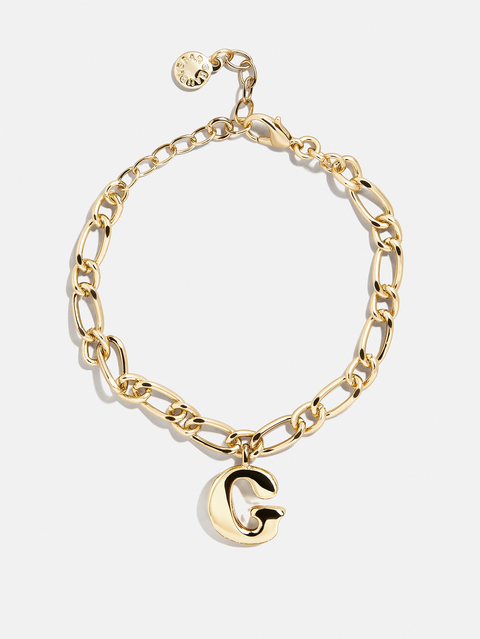 Chunky Charm Initial Bracelet - Gold - Image 10