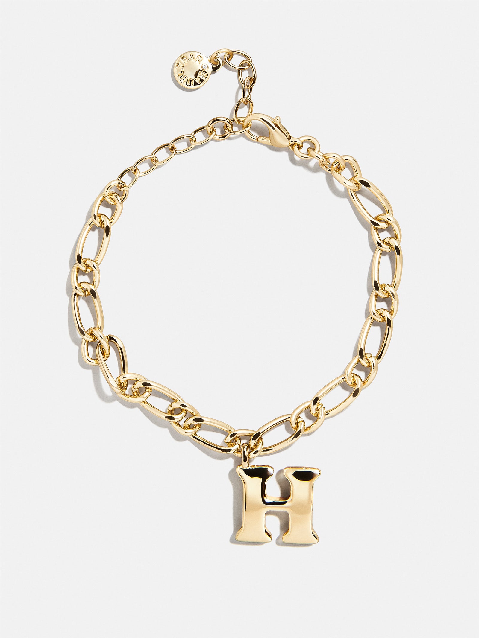 Chunky Charm Initial Bracelet - Gold - Image 11