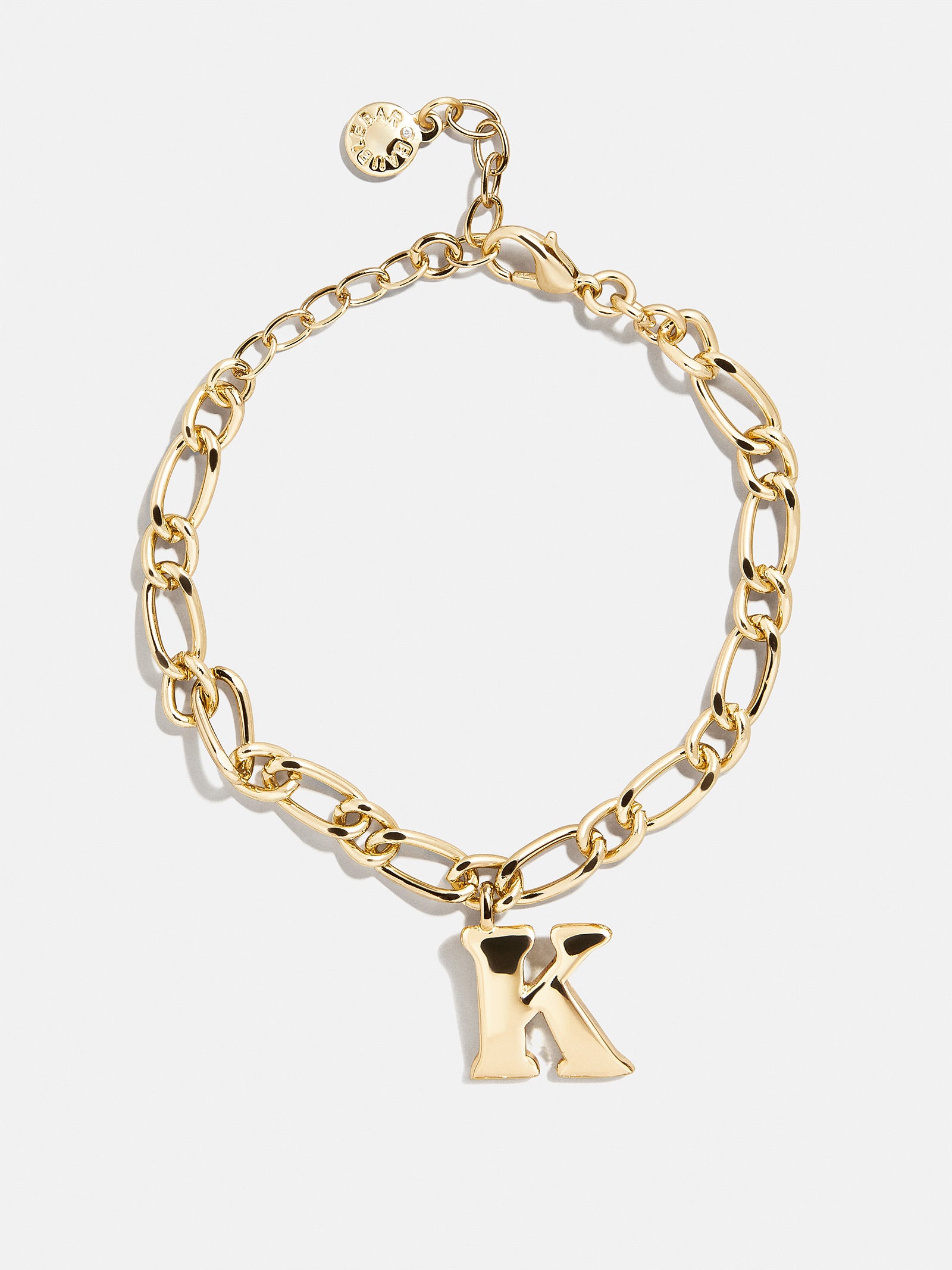 Chunky Charm Initial Bracelet - Gold - Image 14