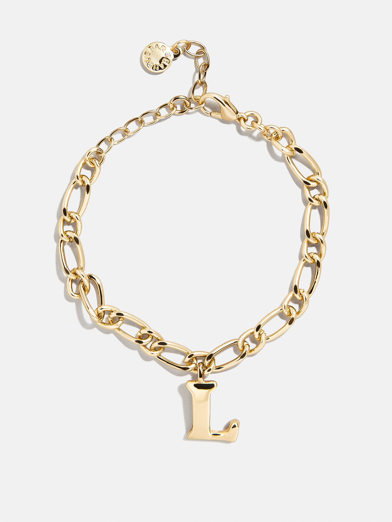 Chunky Charm Initial Bracelet - Gold - Image 15