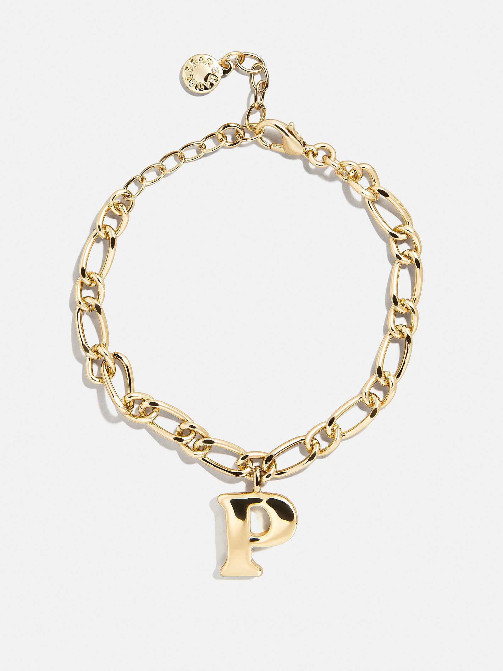 Chunky Charm Initial Bracelet - Gold - Image 19