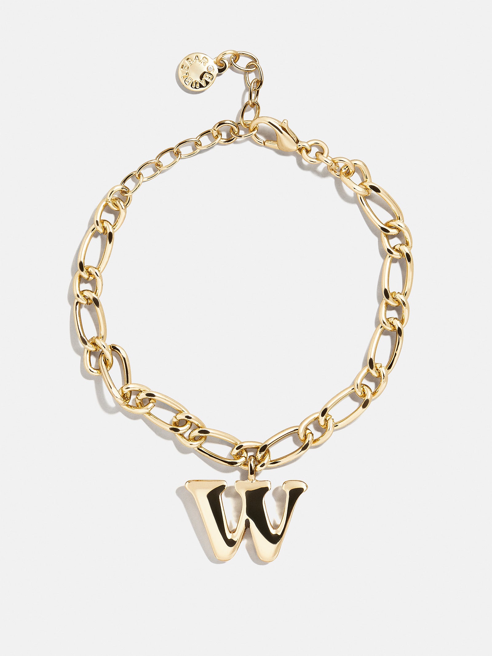 Chunky Charm Initial Bracelet - Gold - Image 24