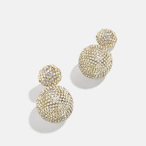 Ann Drop Earrings - Gold/Pav??