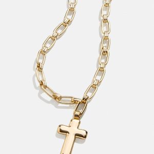 Hope Statement Cross Necklace - Bubble Cross