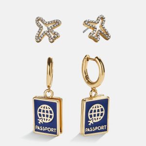 Bon Voyage Earring Set - Passport