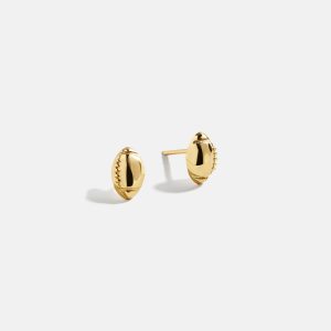 18K Gold Sports Delicate Stud - Football