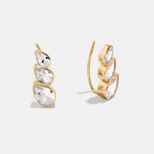 18K Gold Victoria Earrings - Gold/Pav??