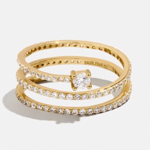 18K Gold Celine Ring - Gold/Pav??