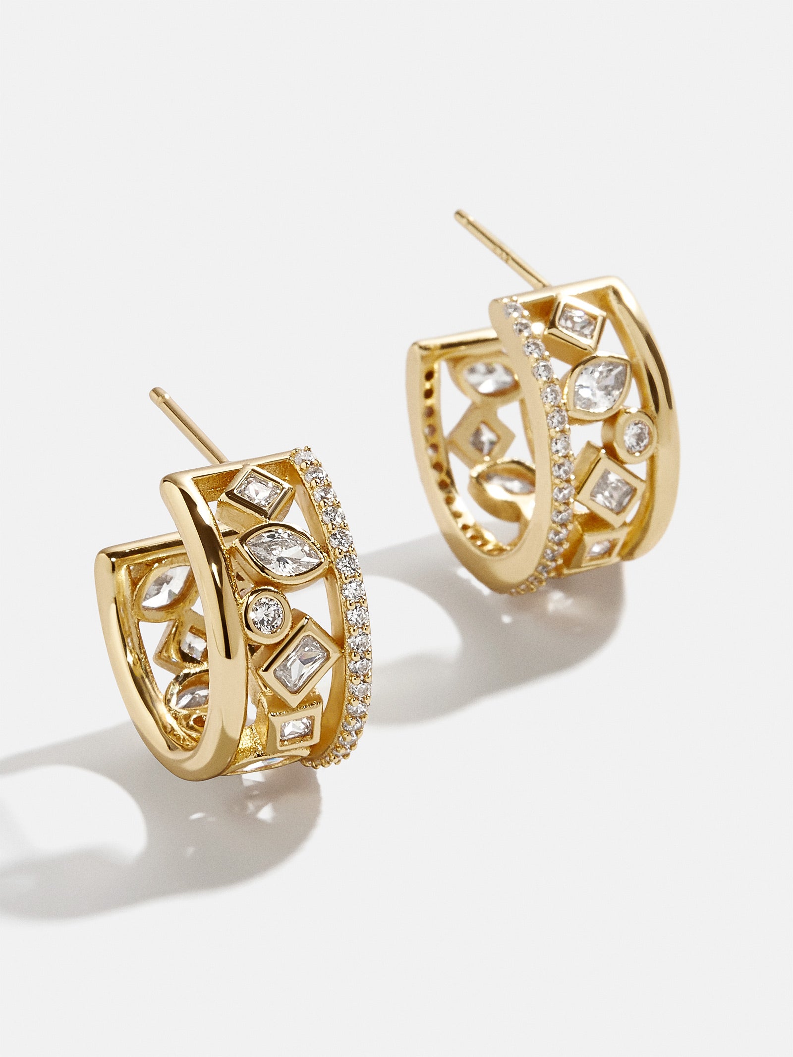 18K Gold Julia Earrings - Gold/Pav??