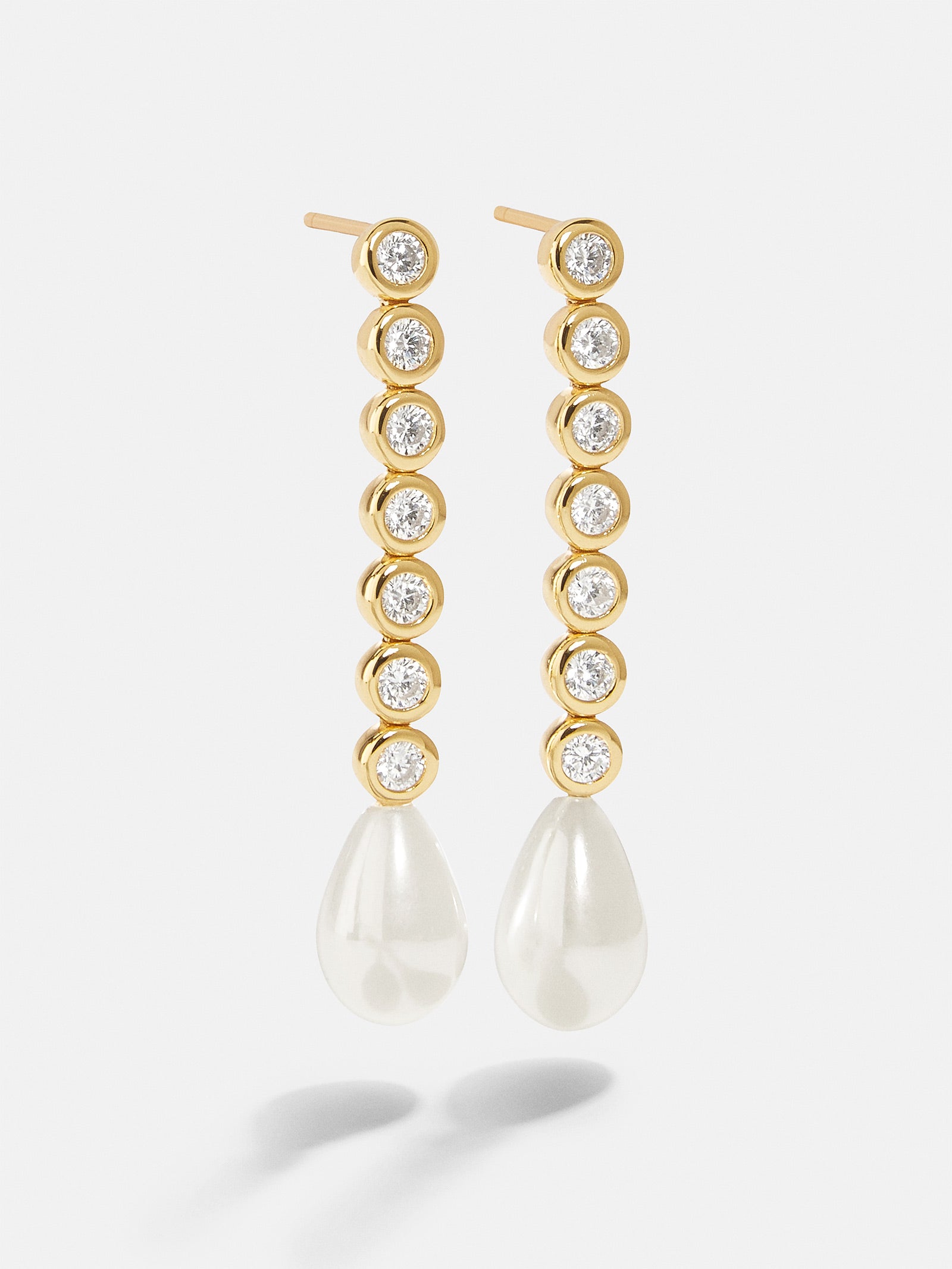 18K Gold Mabel Earrings - Gold/Pav??