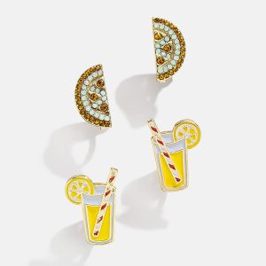 Squeeze The Day Kids' Clip-On Earring Set - Lemonade