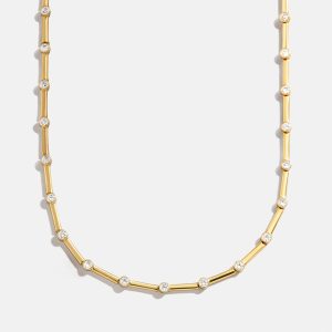 18K Gold Eve Necklace - Gold/Pav??
