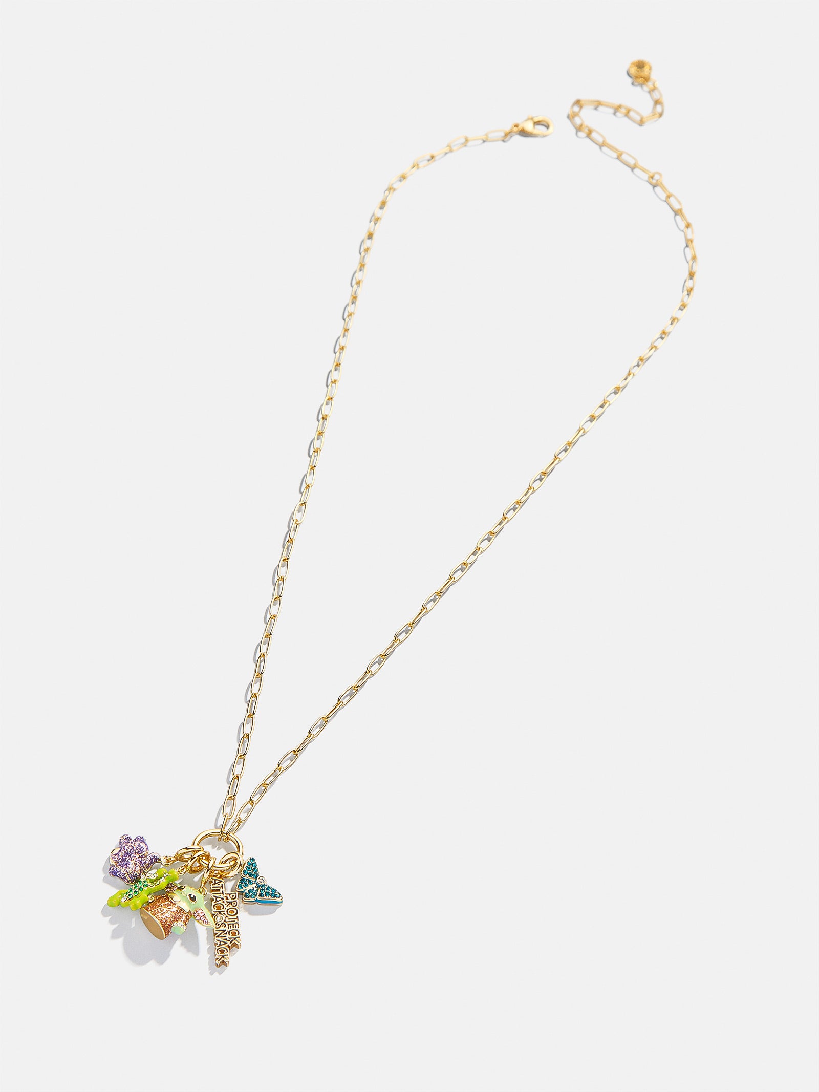 STAR WARS? GROGU? Cluster Charm Necklace - Gold/Green - Image 3