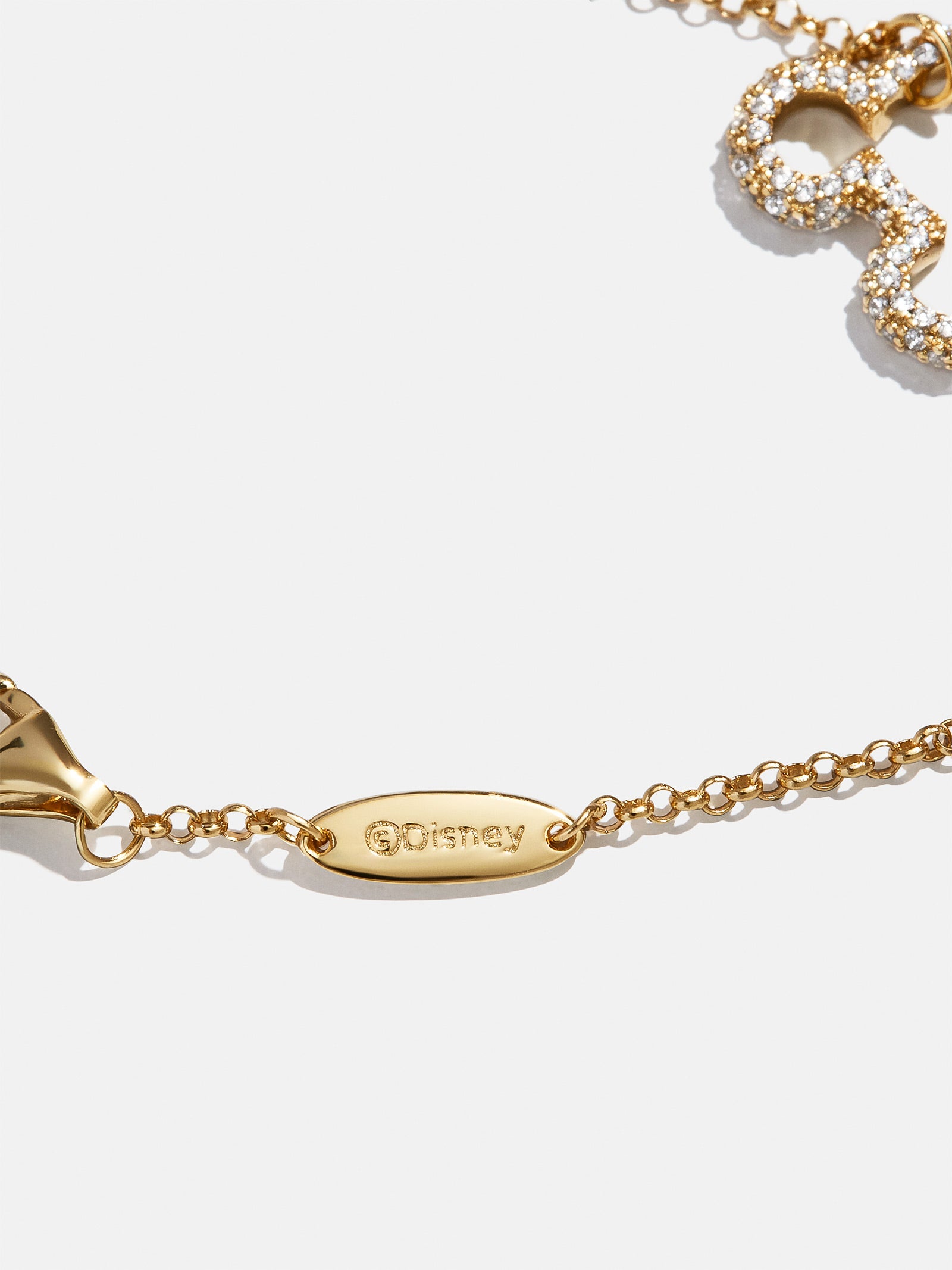 Disney Mickey Mouse 18K Gold Plated Sterling Silver Pav?? Bracelet - Gold/Pav?? - Image 4