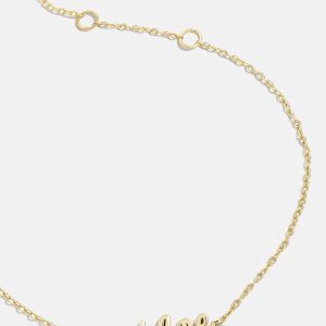 18K Gold Custom Nameplate Bracelet - 18K Gold