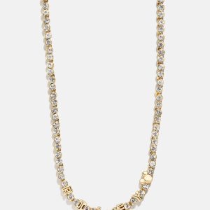 Disney Mickey Mouse Bezel Custom Tennis Necklace - Gold/Pav??