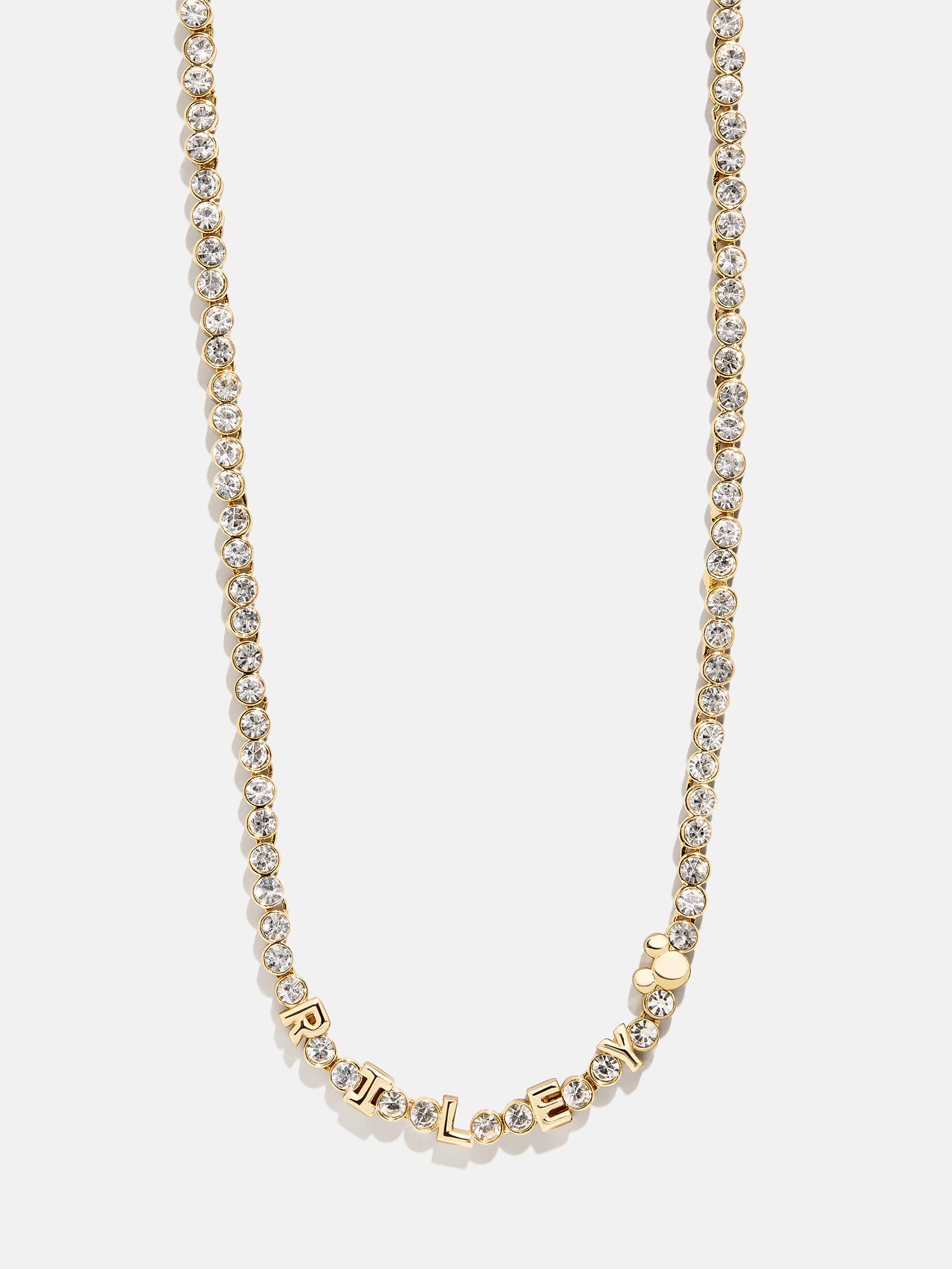 Disney Mickey Mouse Bezel Custom Tennis Necklace - Gold/Pav??