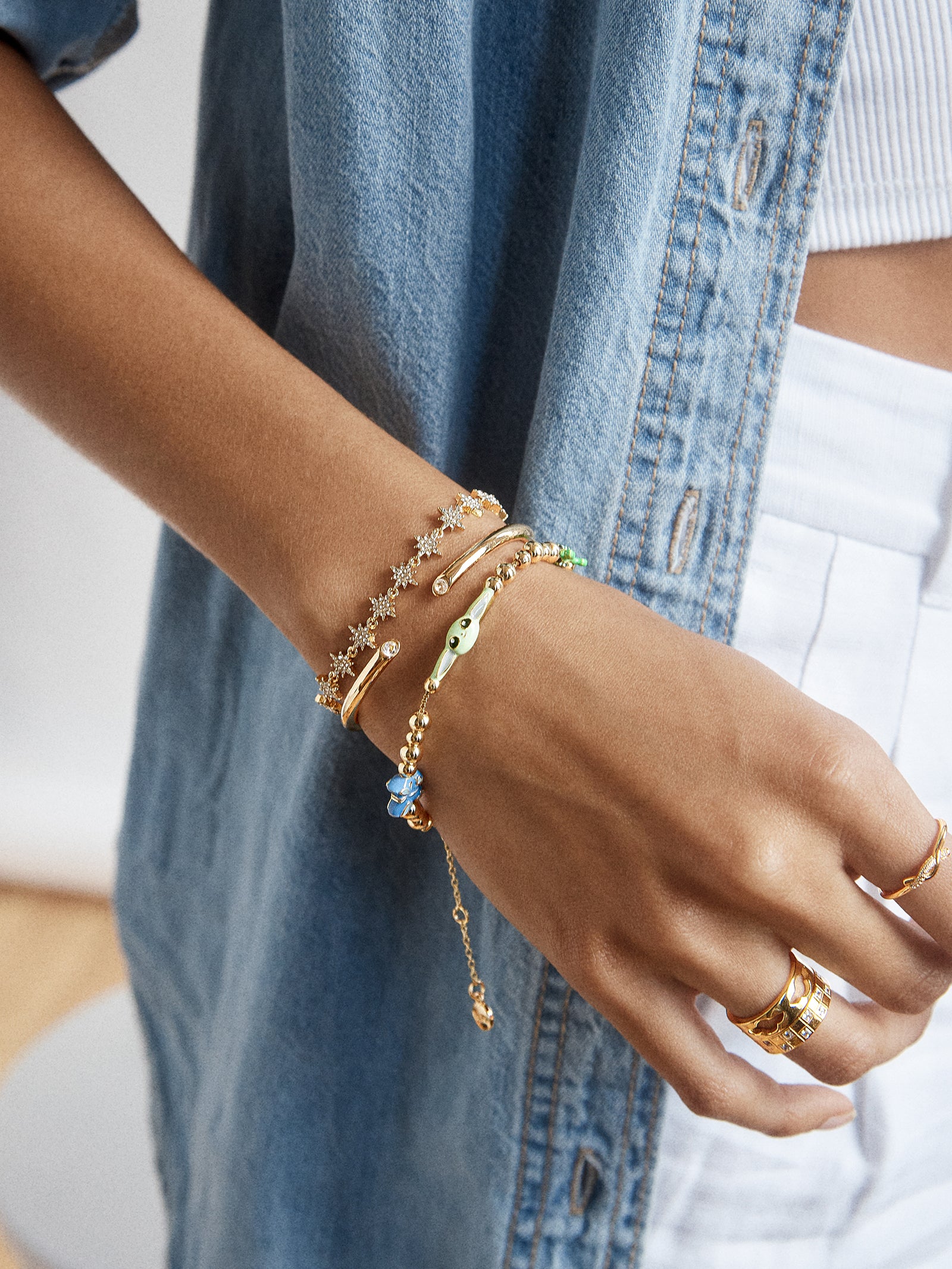 STAR WARS? GROGU? Pisa Charm Bracelet - Gold - Image 3