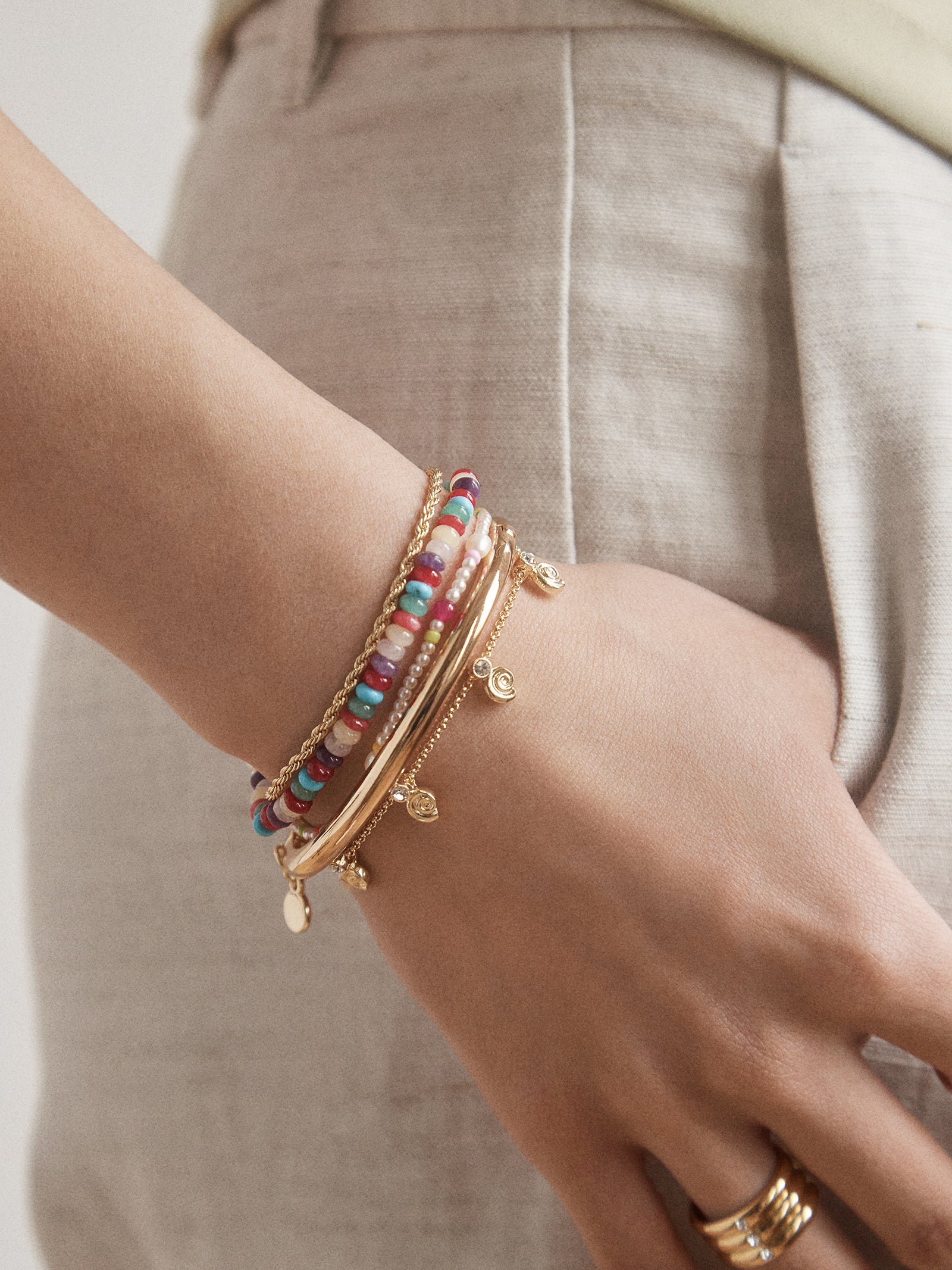 Pacifica Seashell Bracelet - Gold/Pav?? - Image 3