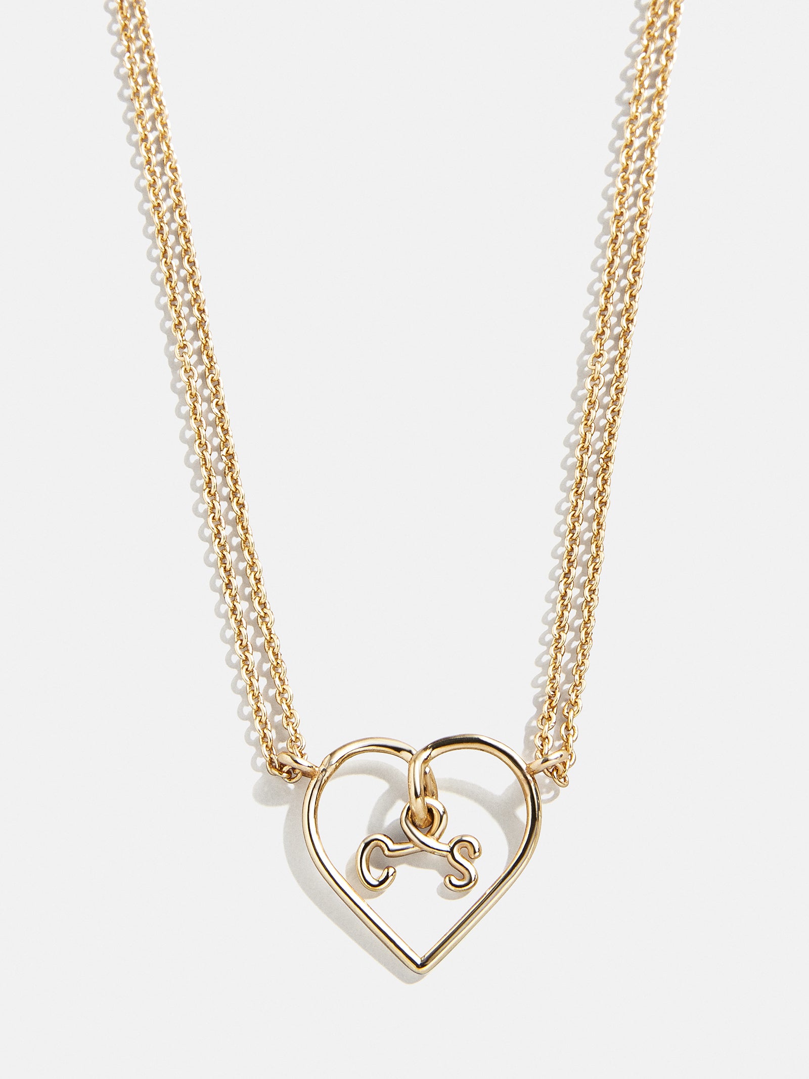 Wired Heart Custom Initial Necklace - Gold - Image 4