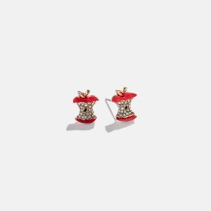 Cute To The Core Apple Earrings - Apple