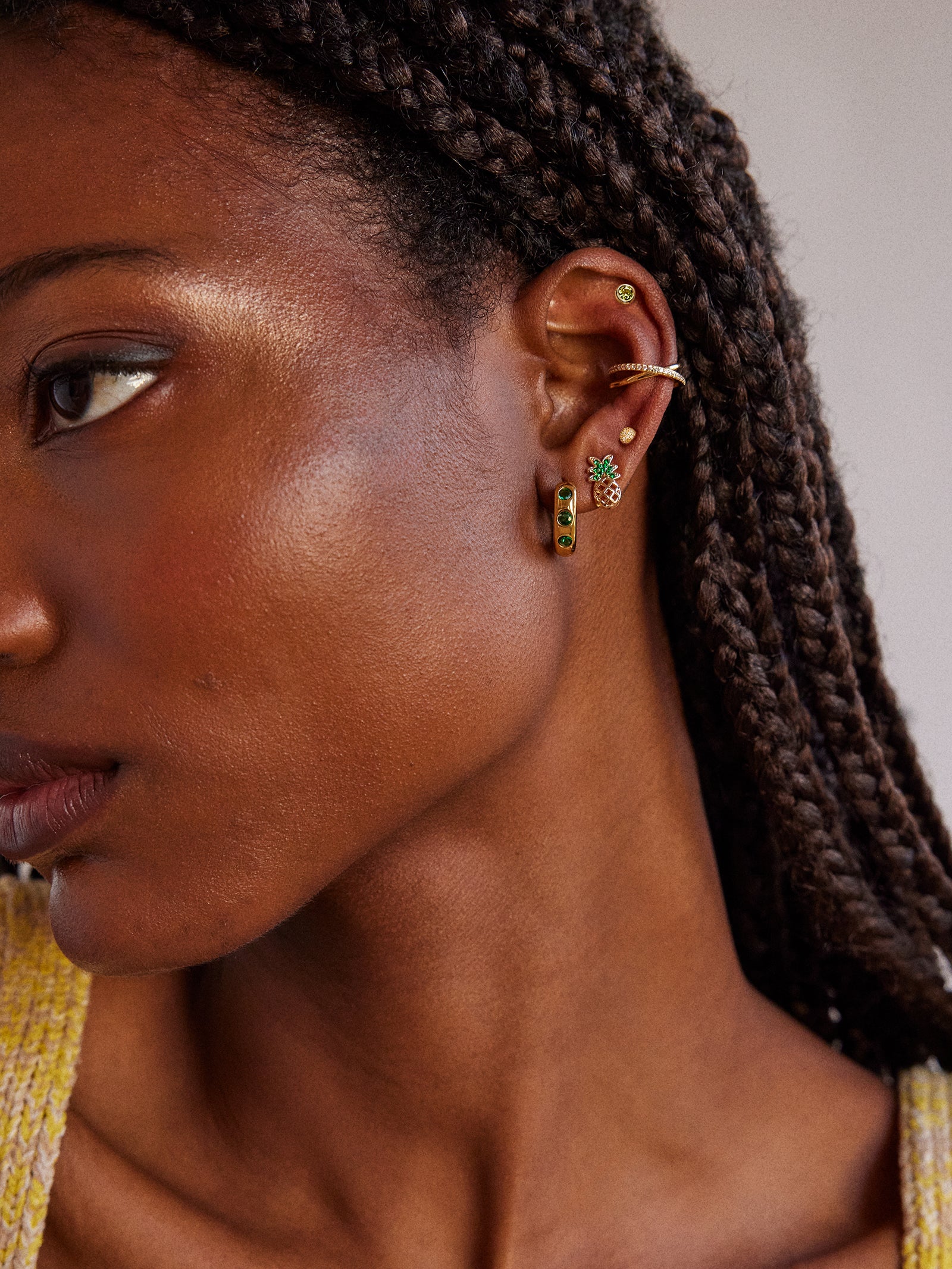 Pineapple Of My Eye Stud Earrings - Pineapple - Image 2