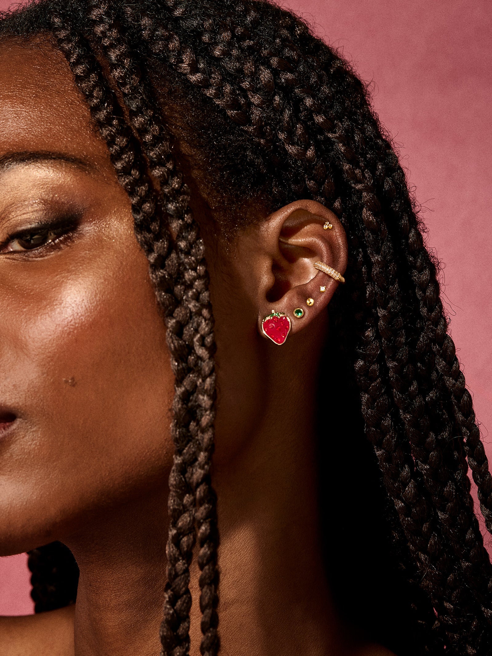 Berry Sweet Strawberry Earrings - Strawberry - Image 2