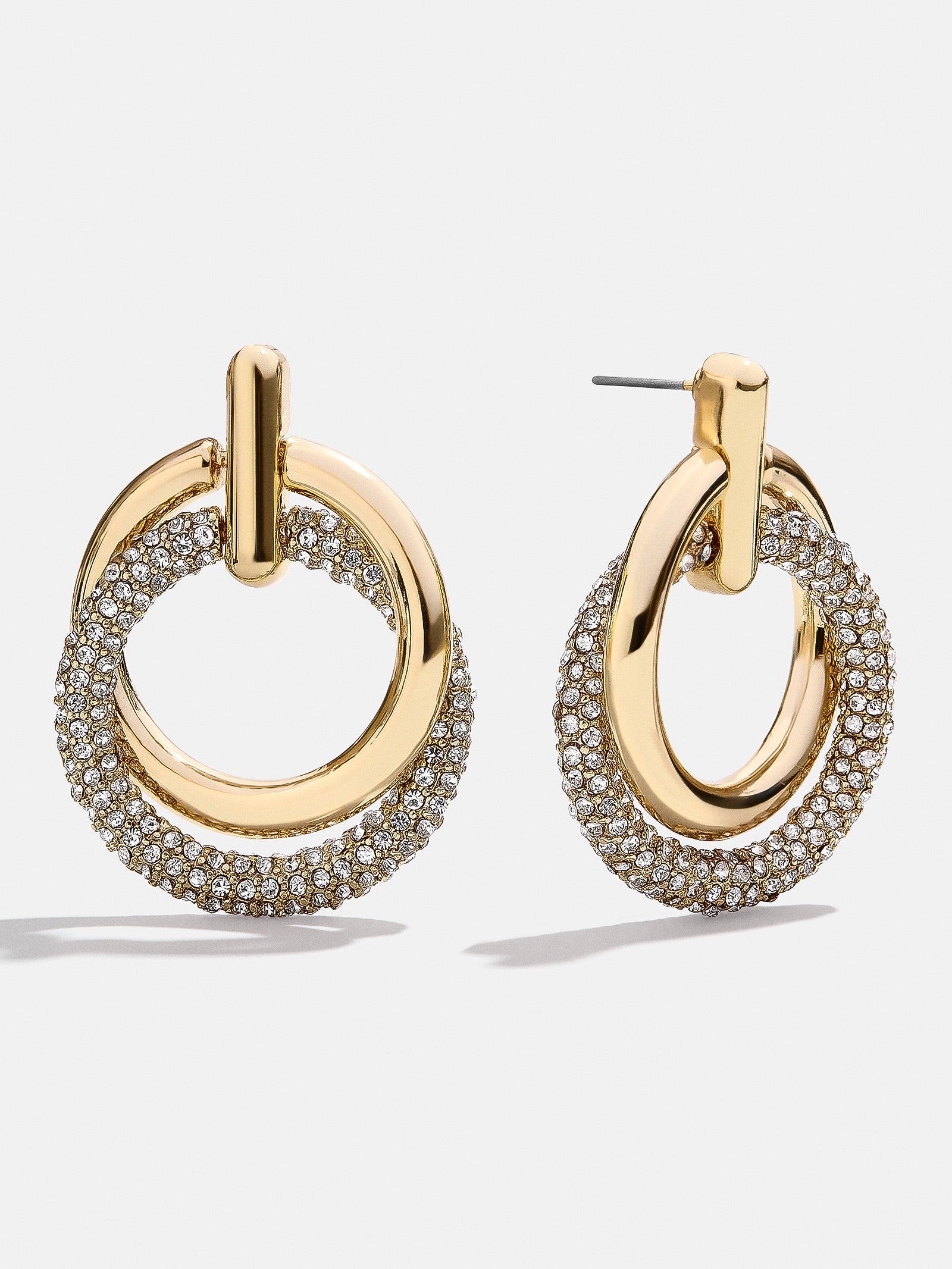 Sandra Gold Statement Earrings - Gold/Pav??