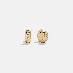 Alora Huggie Earrings - Gold/Pav??