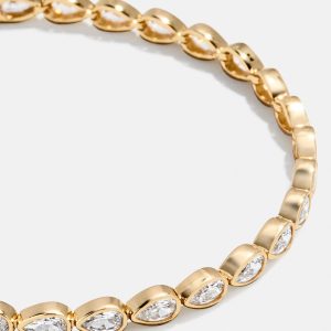 Amanda 18K Gold Tennis Bracelet - Pear Bezel