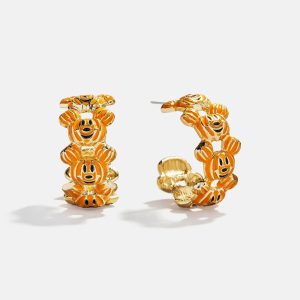 Disney Mickey Mouse Pumpkin Hoop Earrings - Pumpkin