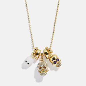To Die For Charm Necklace - Gold/Pav??