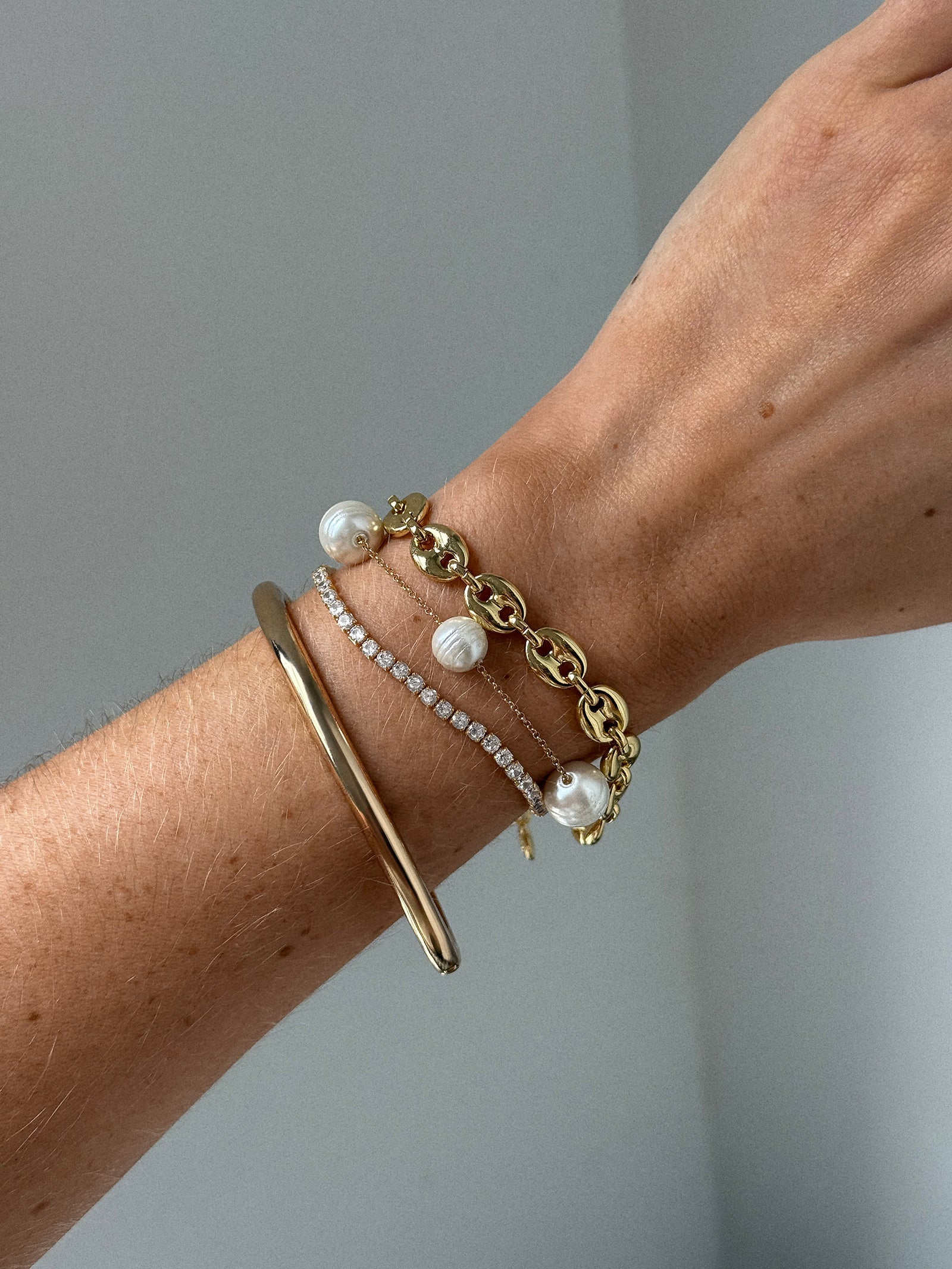 Blair Pearl Bracelet - White - Image 2