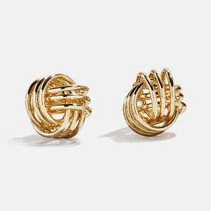 Lennox Gold Knot Earrings - Gold