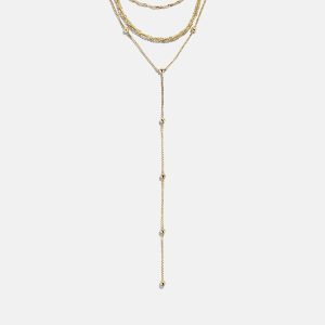 Carina Lariat Layered Necklace - Gold