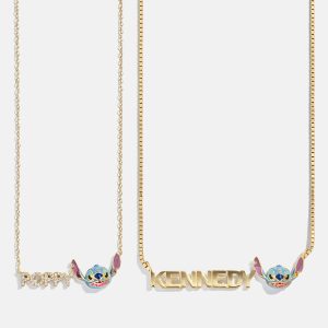 Disney Stitch Custom Nameplate Necklace - Block