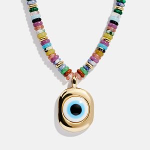 Amaris Semi-Precious Evil Eye Necklace - Evil Eye
