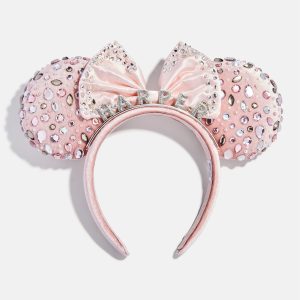 Disney Minnie Mouse Pink & Silver Crystal Pav?? Custom Ears Headband - Pink & Silver Crystal Pav?? Custom Ears