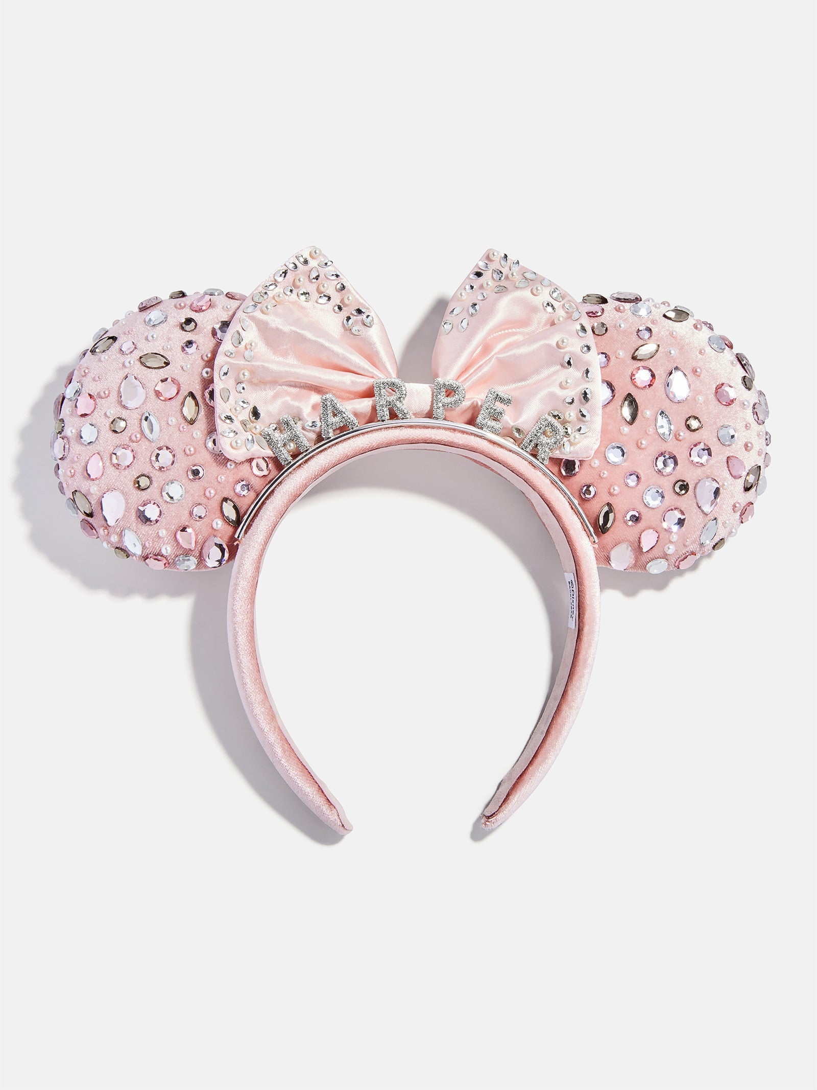 Disney Minnie Mouse Pink & Silver Crystal Pav?? Custom Ears Headband - Pink & Silver Crystal Pav?? Custom Ears