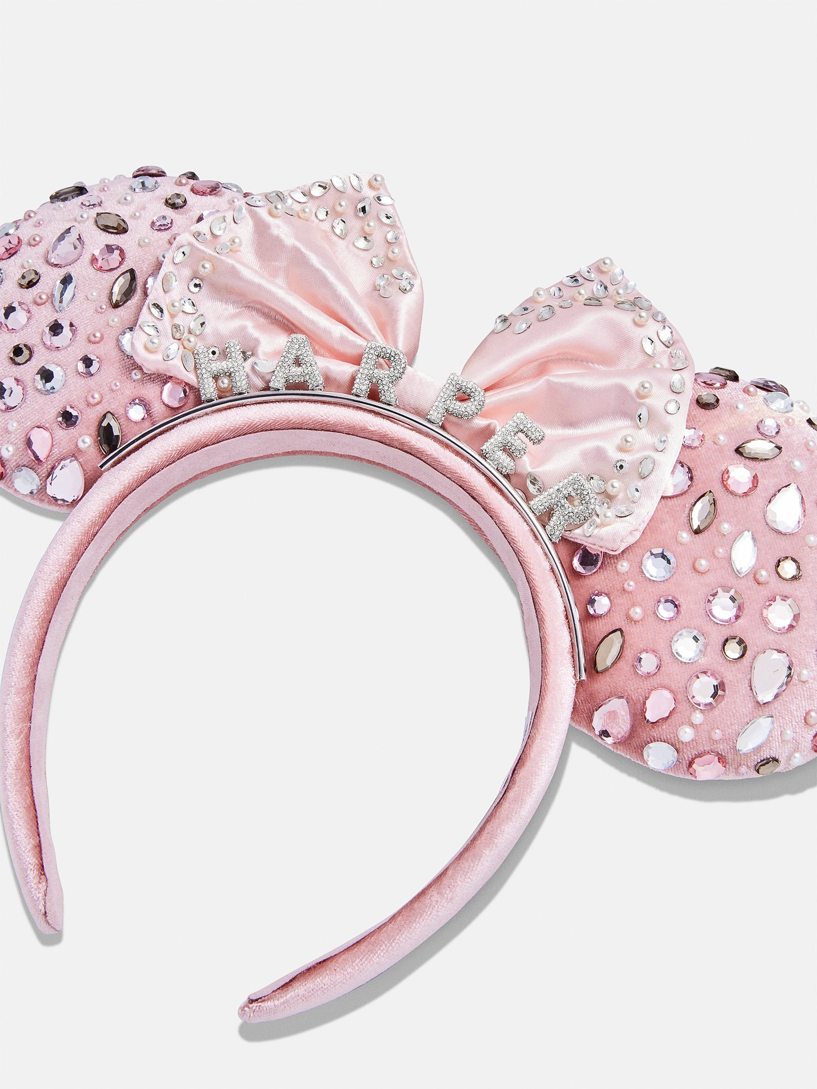 Disney Minnie Mouse Pink & Silver Crystal Pav?? Custom Ears Headband - Pink & Silver Crystal Pav?? Custom Ears - Image 3
