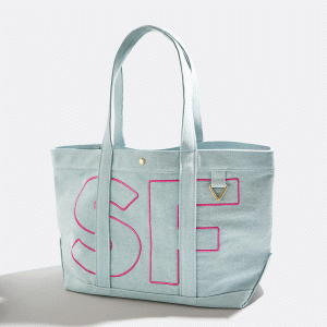 Custom Alpha Tote - Blue Denim