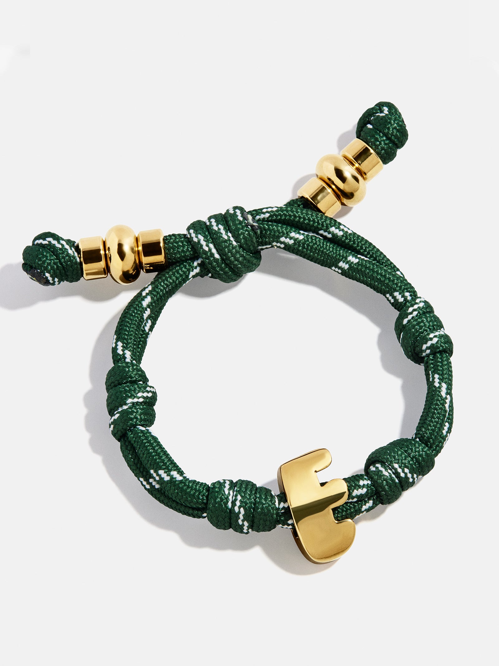 Knotty Initial Bracelet - Dark Green - Image 3