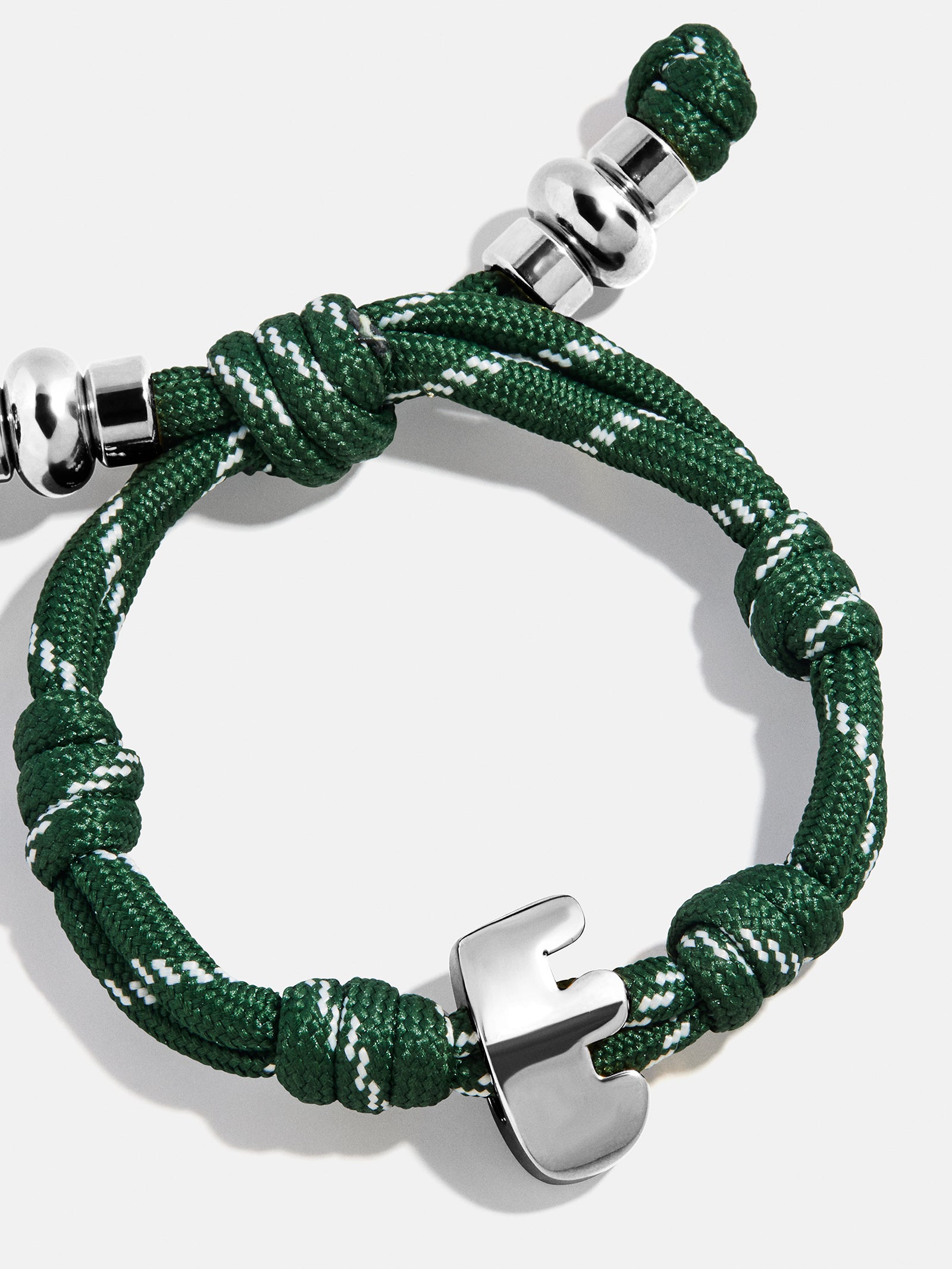 Knotty Initial Bracelet - Dark Green - Image 6