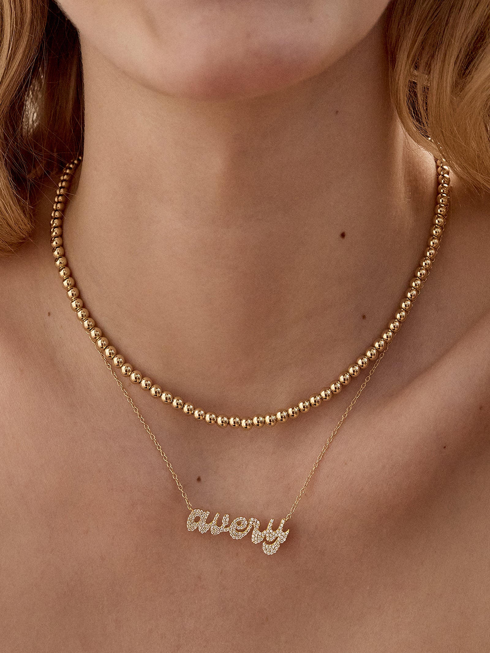 18K Gold Custom Nameplate Necklace - Luxe - Image 4