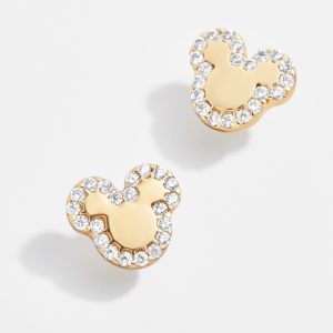 Disney 18K Gold Sterling Silver & Cubic Zirconia Studs - Gold/Pav??
