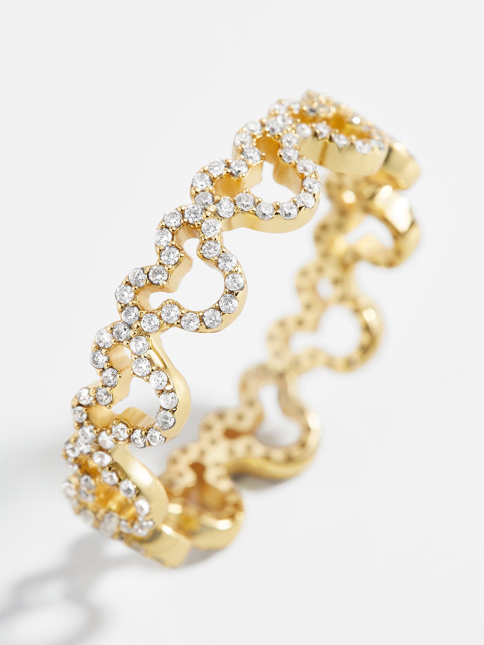 Mickey Mouse Outline 18K Gold Ring - Gold/Pav?? - Image 3